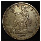 1877-S TRADE DOLLAR NICE ORIG AU