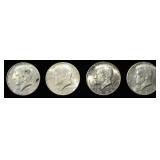 (4) 1970-D KENNEDY HALF DOLLARS BU
