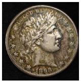 1898-S BARBER HALF DOLLAR AU