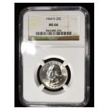 1960-D WASHINGTON QUARTER NGC MS66