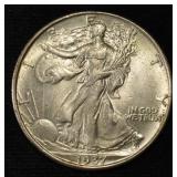 1937 WALKING LIBERTY HALF DOLLAR VERY CH BU