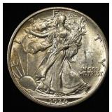 1936-D WALKING LIBERTY HALF DOLLAR BU