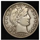 1915 BARBER HALF DOLLAR VF KEY DATE