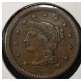 1854 BRAIDED HAIR LARGE CENT