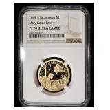 2019-S SACAGAWEA $1 MARY GOLDA ROSS NGC PF70