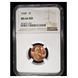 1948 WHEAT CENT NGC MS66 RD