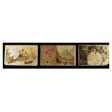 (3) VINTAGE ADVERTISMENTS CARDS