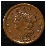 1853 HALF CENT AU