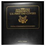 1986 U.S. PRESIDENTS FIRST DAY COVERS POSTAL