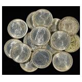 (15) 83.5% SILVER 1/2 FRANC COINS ASW 1.005