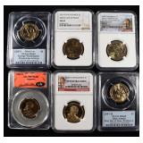 (6) GRADED DOLLARS
