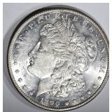 1890-S MORGAN DOLLAR, CH BU+