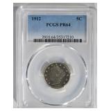 1912 LIBERTY NICKEL PCGS PR64