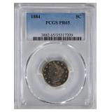 1884 LIBERTY NICKEL PCGS PR65