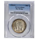 1936-S BAY BRIDGE 50c  PCGS MS64