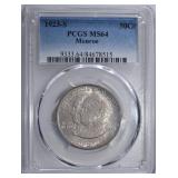 1923-S MONROE 50c PCGS MS64