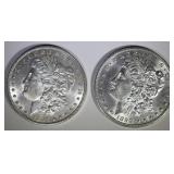 1897 & 98 MORGAN DOLLARS CH BU