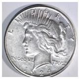 1924-S PEACE DOLLAR AU/BU