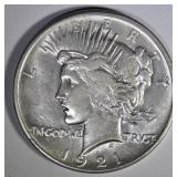 1921 PEACE DOLLAR  AU/BU