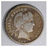 1901-S BARBER DIME  G+