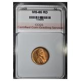 1909 LINCOLN CENT CCGS GEM BU RD