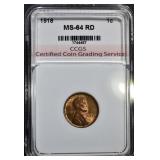 1918 LINCOLN CENT CCGS CH BU RD