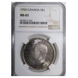 1950 SILVER $1 DOLLAR CANADA