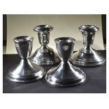 (2) PAIRS of STERLING CANDLESTICKS