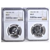 2-1966 SMS KENNEDY HALF DOLLAR NGC