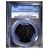 1800 LARGE CENT, PCGS VF A LITTLE DARK BUT NICE!