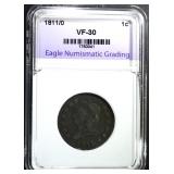 1811/0 LARGE CENT, ENG VF