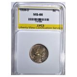 1939-D JEFFERSON NICKEL LVCS SUPERB GEM BU