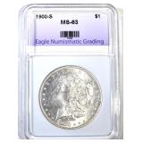 1900-S MORGAN DOLLAR ENG CHOICE BU