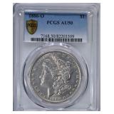 1886-O MORGAN DOLLAR PCGS AU 50