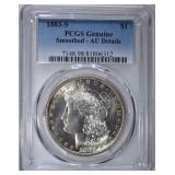 1883-S MORGAN DOLLAR PCGS AU DETAILS