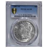 1887-O MORGAN DOLLAR PCGS AU58