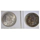 MORGAN DOLLARS: 1881-O AU & 1886-O XF-AU