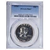 1954 FRANKLIN HALF DOLLAR PCGS PR67