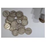 ROLL 1945-S MICRO S MERCURY DIMES