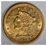 1886 $2 1/2 GOLD LIBERTY HEAD  BU