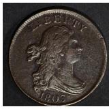 1803 DRAPED BUST HALF CENT  AU