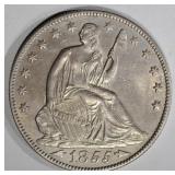 1855-O ARROWS SEATED LIBERTY HALF DOLLAR