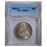 1859-S SEATED LIBERTY HALF DOLLAR