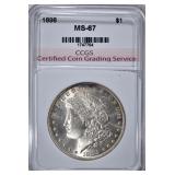 1898 MORGAN DOLLAR CCGS SUPERB GEM