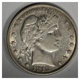 1915 BARBER HALF DOLLAR  AU+