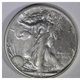 1919-S WALKING LIBERTY HALF DOLLAR  AU+