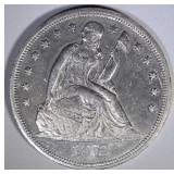 1872 SEATED LIBERTY DOLLAR  CH BU