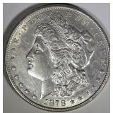 1878 8TF MORGAN DOLLAR CH AU