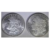 1900 & 1921-S MORGAN DOLLARS CH BU