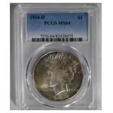 1934-D PEACE DOLLAR PCGS MS64